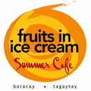 Fruits in Ice Cream Summer Cafe Logo